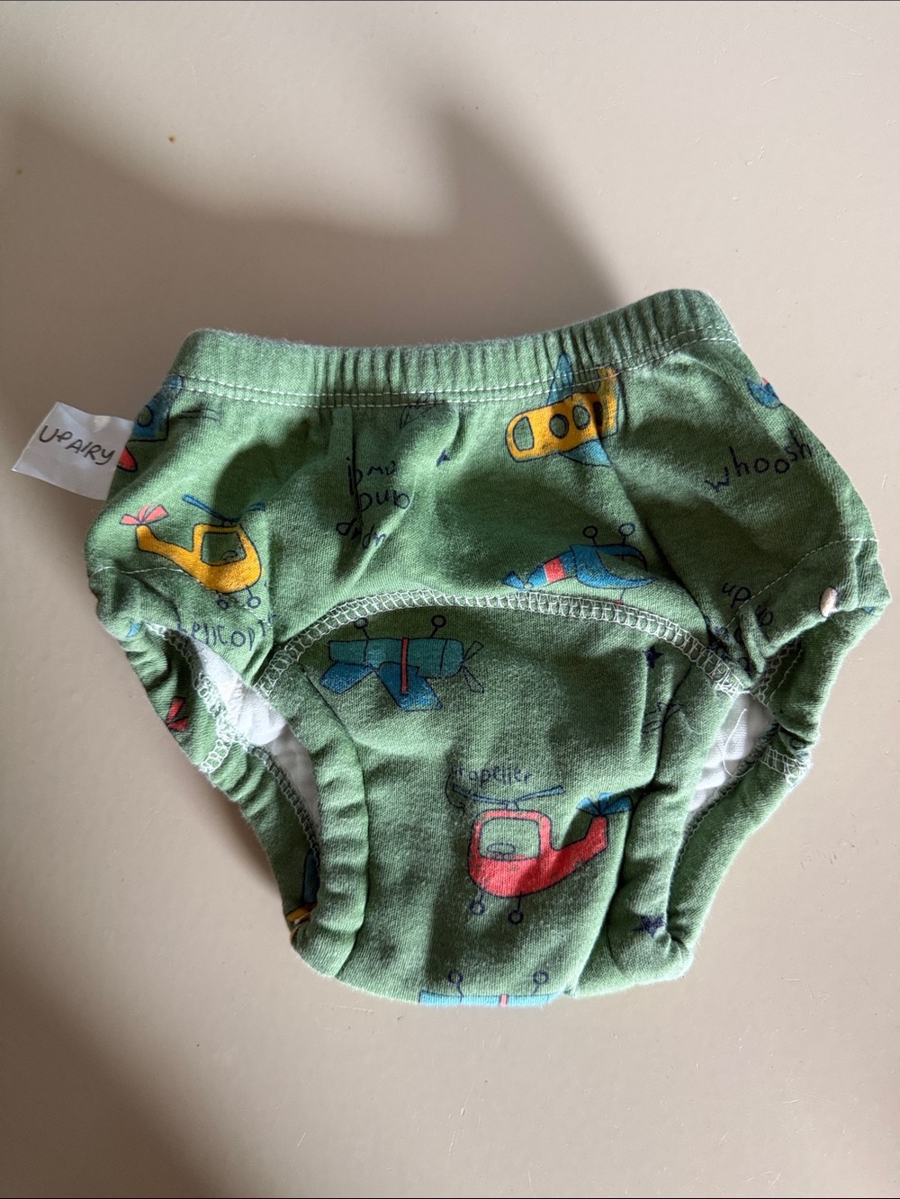 Up Airy Green Airplane Print Training Pants